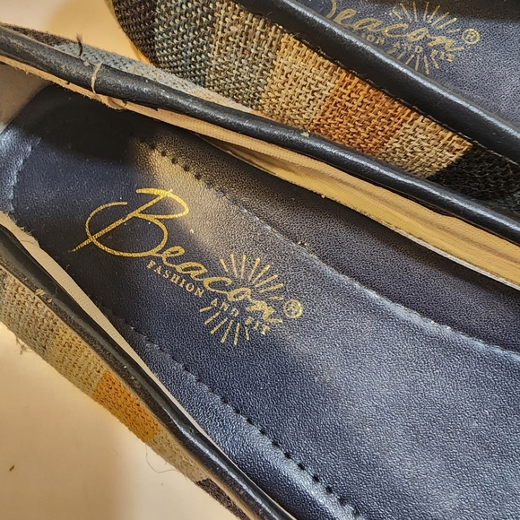 BEACON Fashion And Fit Stripes flat ballet comfy shoes size 8 - Picture 10 of 14
